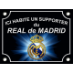 Plaque SUPPORTER FOOT REAL MADRID