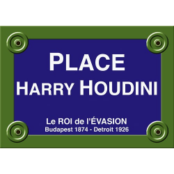 PLAQUE DE RUE Harry HOUDINI