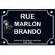 PLAQUE DE RUE Fan Marlon BRANDO