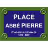 PLAQUE DE RUE Abbé PIERRE