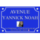 PLAQUE DE RUE supporter Yannick NOAH