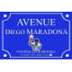 Plaque de rue supporter diego maradona