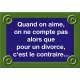 Plaque du jour citation du Jour divorce amour mariage