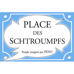 PLAQUE RUE ANGOULEME BD PEYO SCHTROUMPFS