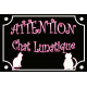 PLAQUE RUE CHAT LUNATIQUE personnalisable