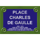 PLAQUE de RUE CHARLES DE GAULLE HISTOIRE de FRANCE