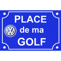 PLAQUE de RUE VOITURE AUTO VOLKSWAGEN POLO GOLF PERSONNALISABLE