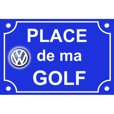 PLAQUE de RUE VOITURE AUTO VOLKSWAGEN POLO GOLF PERSONNALISABLE