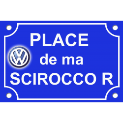 PLAQUE de RUE VOITURE AUTO VOLKSWAGEN SCIROCCO PERSONNALISABLE