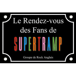 PLAQUE de RUE SUPERTRAMP Rock