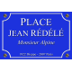 PLAQUE RUE Jean REDELE ALPINE RENAULT ALU