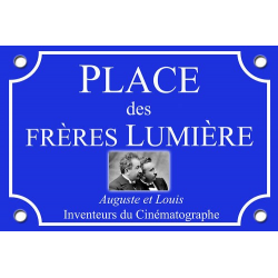 PLAQUE RUE Freres LUMIERE Cinéma Caméra