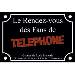 PLAQUE RUE ROCK TELEPHONE MARIENNEAU AUBERT