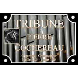 PLAQUE RUE Pierre COCHEREAU ORGUE ORGAN ORGEL ALU