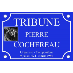 PLAQUE RUE Pierre COCHEREAU ORGUE ORGAN ORGEL ALU