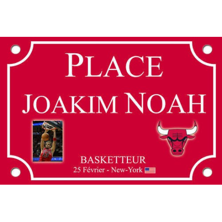 PLAQUE RUE BASKET JOAKIM NOAH CHICAGO BULLS