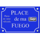 PLAQUE de RUE PLACE RENAULT FUEGO ALU