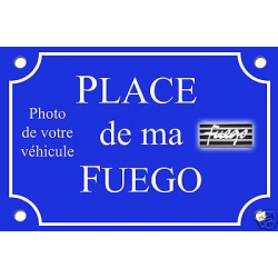 PLAQUE de RUE PLACE RENAULT FUEGO ALU