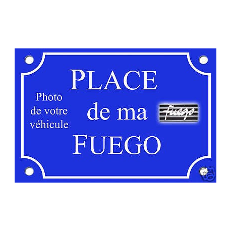 PLAQUE de RUE PLACE RENAULT FUEGO ALU