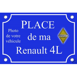 PLAQUE de RUE PLACE RENAULT 4L R6 RODEO ALU