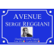 REPLIQUE PLAQUE RUE Serge REGGIANI