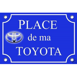 PLAQUE de RUE PLACE TOYOTA YARIS VERSO ALU