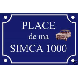 PLAQUE de RUE SIMCA 1000 FIAT PEUGEOT TALBOT