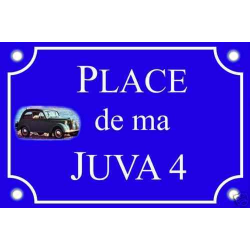 PLAQUE de RUE voiture RENAULT JUVA 4