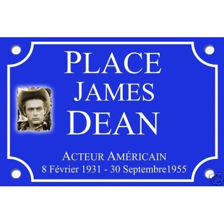 CINÉMA RÉPLIQUE PLAQUE de RUE JAMES DEAN