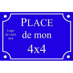 Réplique PLAQUE de RUE AUTO JEEP 4X4 en ALU