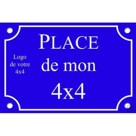 Réplique PLAQUE de RUE AUTO JEEP 4X4 en ALU