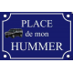 PLAQUE de RUE AUTO HUMMER en ALU