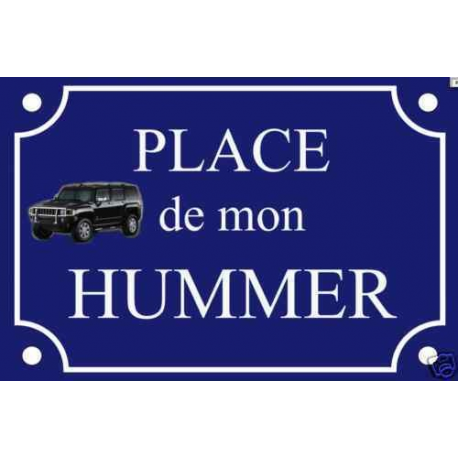 PLAQUE de RUE AUTO HUMMER en ALU