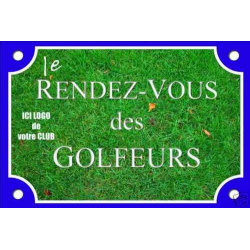 PLAQUE de RUE CLUB HOUSE GOLF