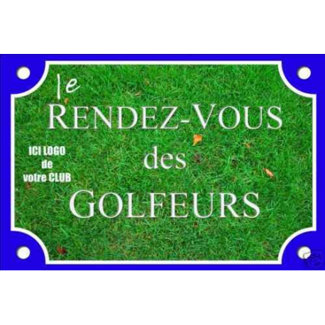 PLAQUE de RUE CLUB HOUSE GOLF