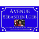 PLAQUE de RUE Place Sebastien LOEB RALLYE