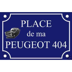 PLAQUE de RUE PEUGEOT 404 en ALU