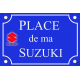 PLAQUE de RUE MOTO SUZUKI en ALU