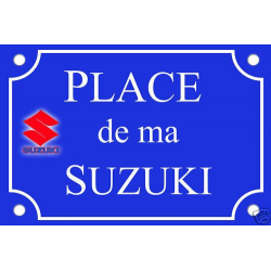 PLAQUE de RUE MOTO SUZUKI en ALU