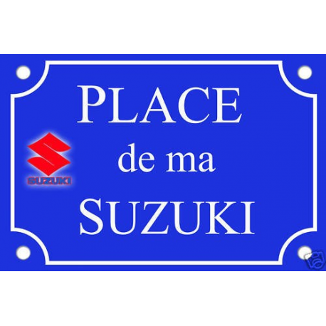 PLAQUE de RUE MOTO SUZUKI en ALU