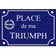 PLAQUE de RUE MOTO AUTO TRIUMPH en ALU