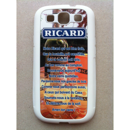 SAMSUNG GALAXY S2 COQUE ETUI BLANC ou NOIR PRIERE du RICARD A PERSONNALISER