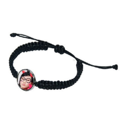 Bracelet en corde avec disque personnalisable