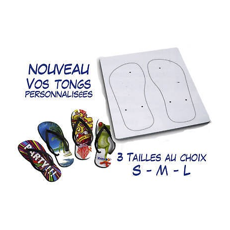 PAIRE de TONGS PERSONNALISABLE avec photos du 38 au 44