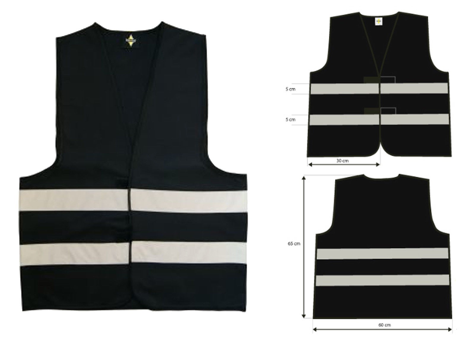 GILET SÉCURITÉ Haute visibilité BLEU PERSONNALISABLE TEXTE /& LOGO