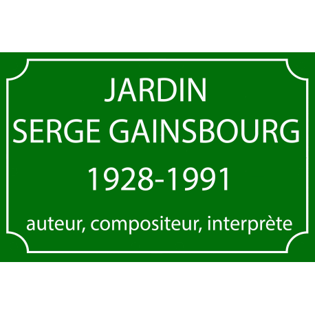 PLAQUE rue cabane jardin