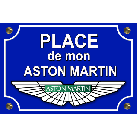 PLAQUE DE RUE aston martin