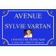 PLAQUE RUE AVENUE Sylvie VARTAN