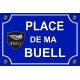 Plaque de rue place de ma BUELL