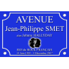 PLAQUE DE RUE Johnny HALLYDAY